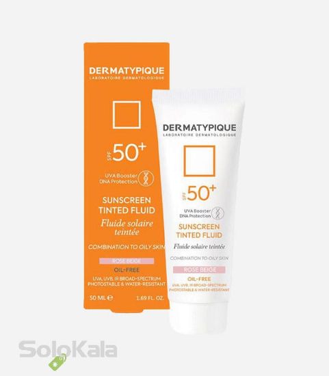 ضد-آفتاب-رنگی-پوست-چرب-spf-50-رز-بژ-درماتيپيک