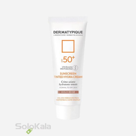 ضد آفتاب رنگی پوست خشک spf50 بژ طلایی درماتیپیک