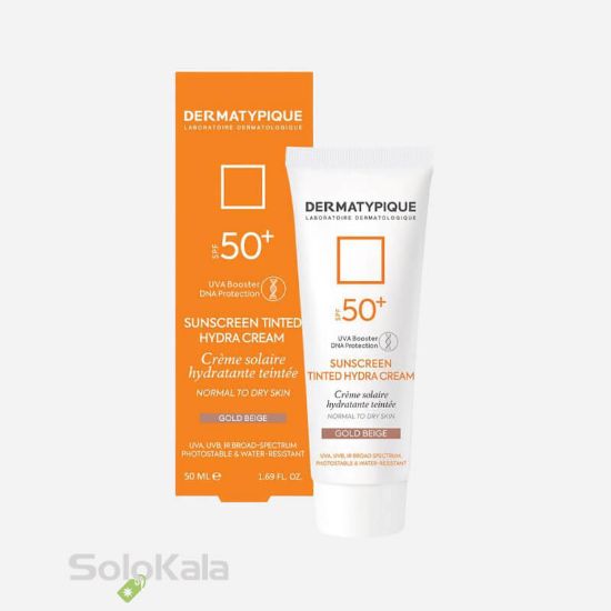 ضد آفتاب رنگی پوست خشک spf50 بژ طلایی درماتیپیک