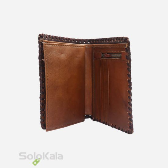 کیف پول قلم زنی چرم طبیعی مدل SL5979