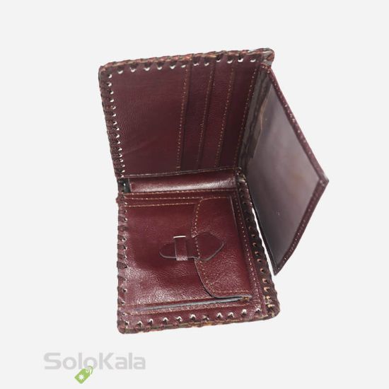 کیف پول قلم زنی چرم طبیعی مدل SL5330