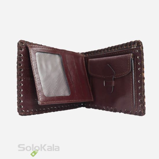 کیف پول قلم زنی چرم طبیعی مدل SL5330