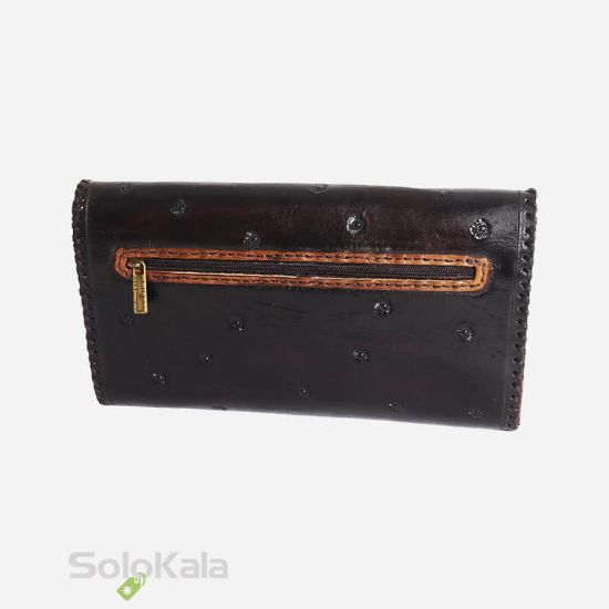 کیف رودوشی قلم زنی زنانه چرم طبیعی مدل SL1302