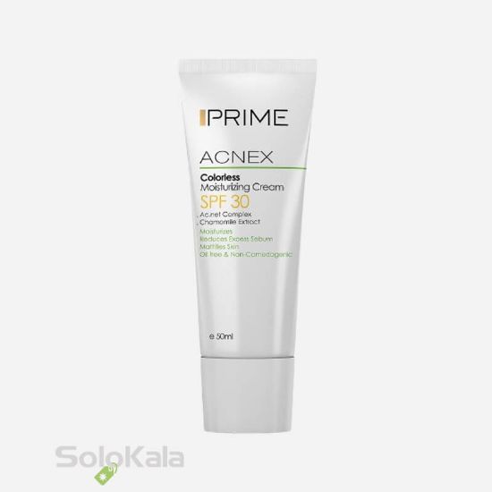 کرم مرطوب کننده بی رنگ SPF 30 پریم مدل Acnex