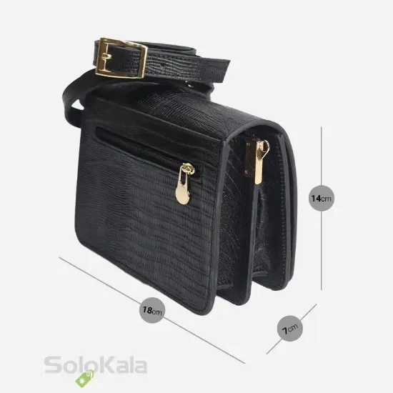 کیف رودوشی زنانه چرم طبیعی مدل SL5956 ابعاد