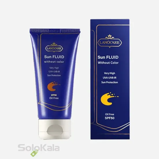 فلوئید ضد آفتاب فاقد چربی SPF50 لانوکر همراه با جعبه