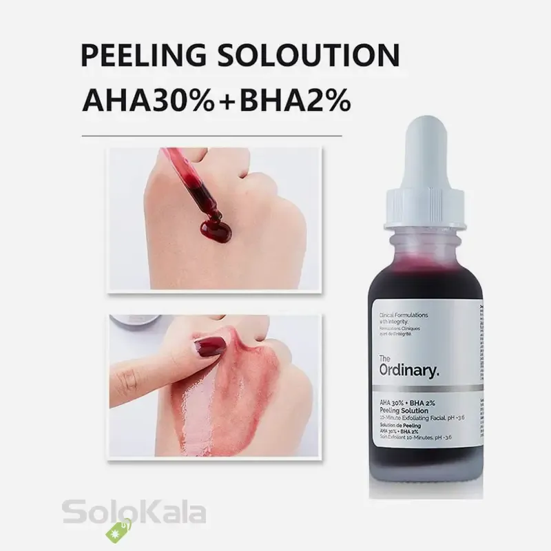 سرم لایه بردار AHA و BHA اوردینری تست روی پوست