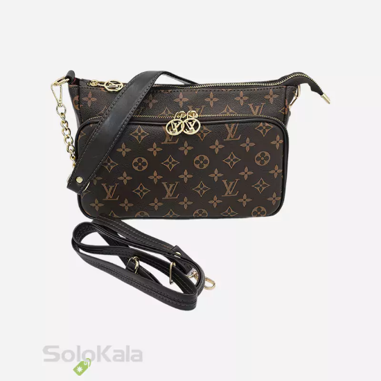 کیف رودوشی زنانه سه زیپ Louis vuitton