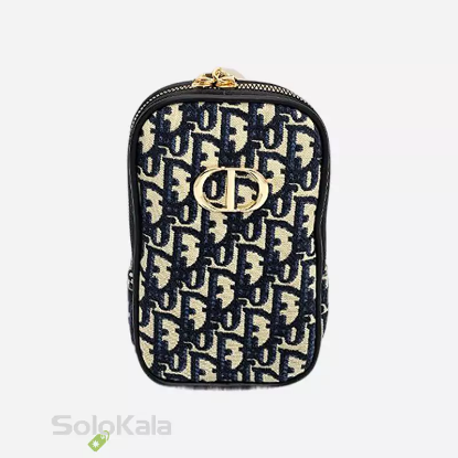 کیف موبایل طرح Dior کرم سرمه ای کیف موبایل طرح Dior کرم سرمه ای