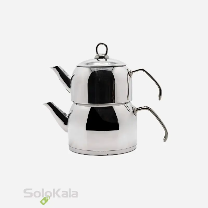 ست کتری و قوری استیل MGS مدل لوله دار کد K4108 - نمای اصلی محصول