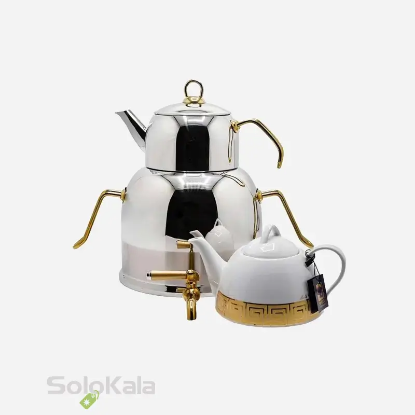 ست کتری استیل با دو قوری MGS مدل K41012 - نمای اصلی محصول