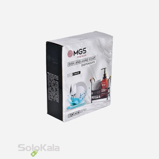 جا مایع ظرفشویی شیشه‌ای استند دار MGS مدل LC1010 - جعبه محصول