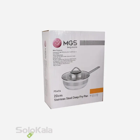 تابه استیل تک دسته MGS مدل PS4114 سایز 20 - جعبه محصول