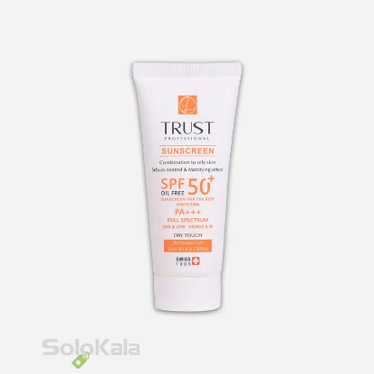 کرم ضد آفتاب و کنترل چربی بی رنگ تراست مناسب پوست مختلط تا چرب