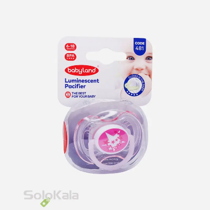 پستانک فندقی شب تاب بی بی لند کد 481 مناسب نوزادان 6 تا 18 ماه رنگ صورتی