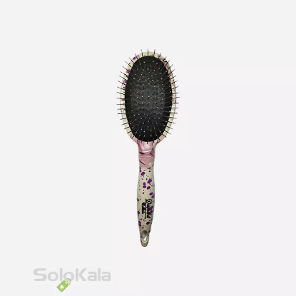 برس مو دسته گرد بیضی عکس دار سوزن فلزی گلدن دیاموند