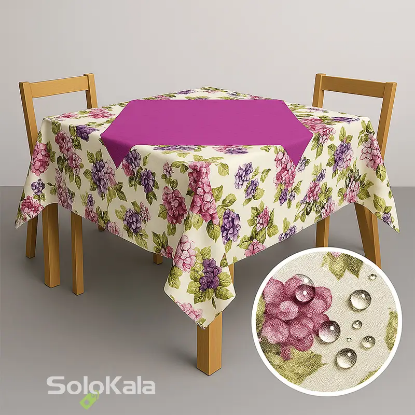 رومیزی آشپزخانه 2 تکه اوزکندیم سایز مربع مدل oz11100