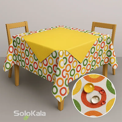 رومیزی آشپزخانه 2 تکه اوزکندیم سایز مربع مدل oz11401