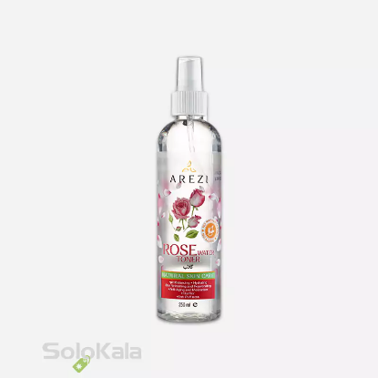 تونر پاک کننده صورت عارضی مدل گلاب مناسب پوست خشک