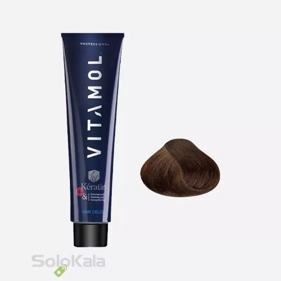 رنگ مو سری طلایی قهوه ای روشن شماره 5.5 ویتامول