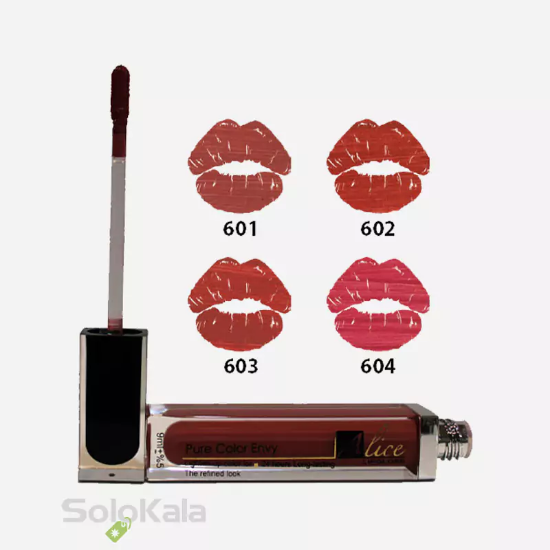 رژ لب مایع مات آلیس شماره 601 - تست رنگ