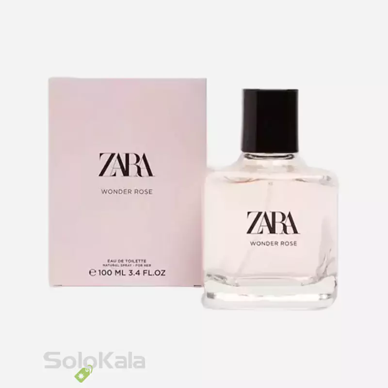ادکلن زنانه زارا مدل wonder rose حجم 100 میل
