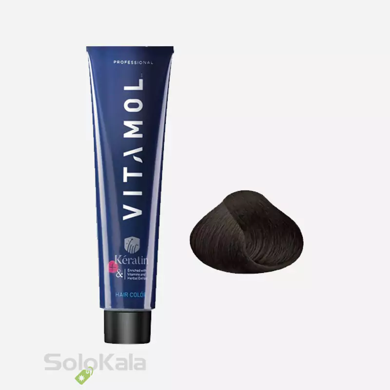 رنگ مو طبیعی قهوه ای تیره شماره 3 ویتامول