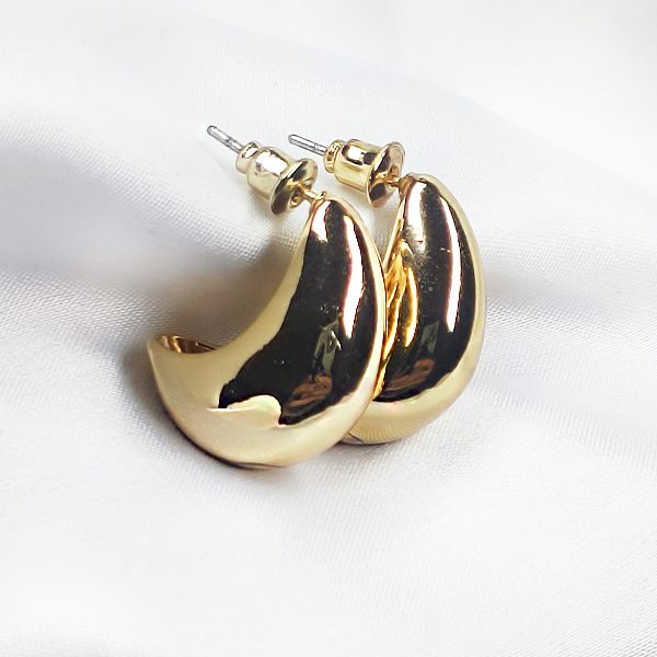گوشواره میخی با طرح هلال ضخیم کد 5164