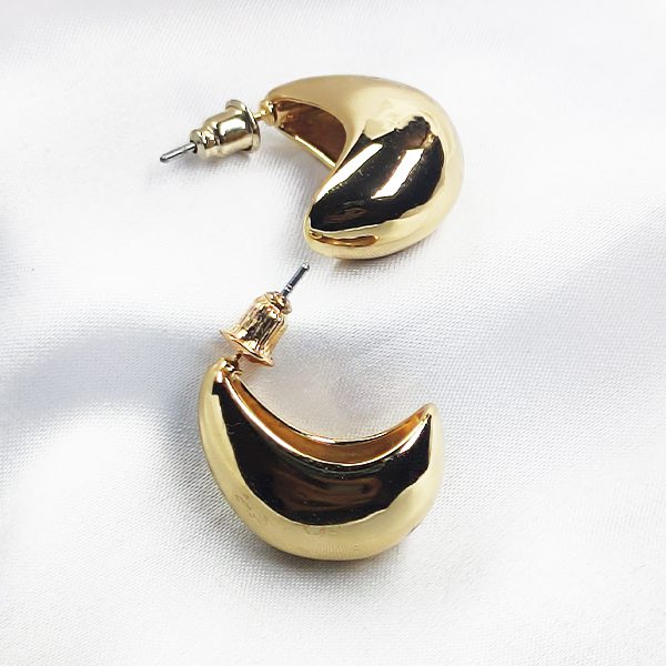 گوشواره میخی با طرح هلال ضخیم کد 5164
