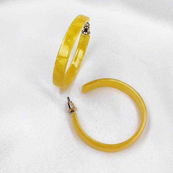 گوشواره حلقه ای زرد کد 5204