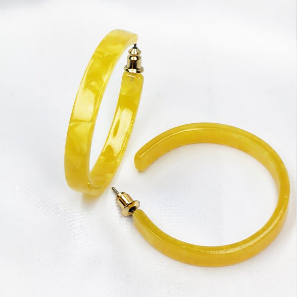 گوشواره حلقه ای زرد کد 5204