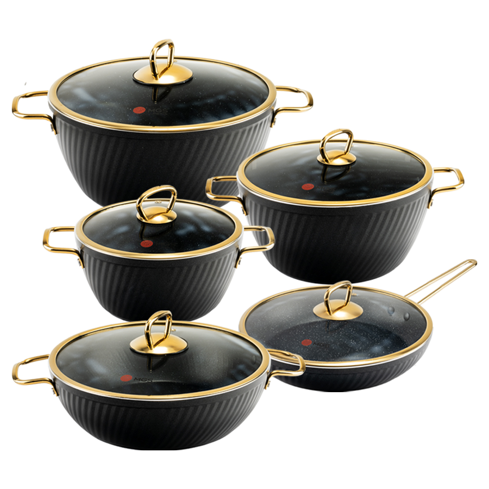 سرویس قابلمه 10 پارچه فورج کد FR04G - مشکی