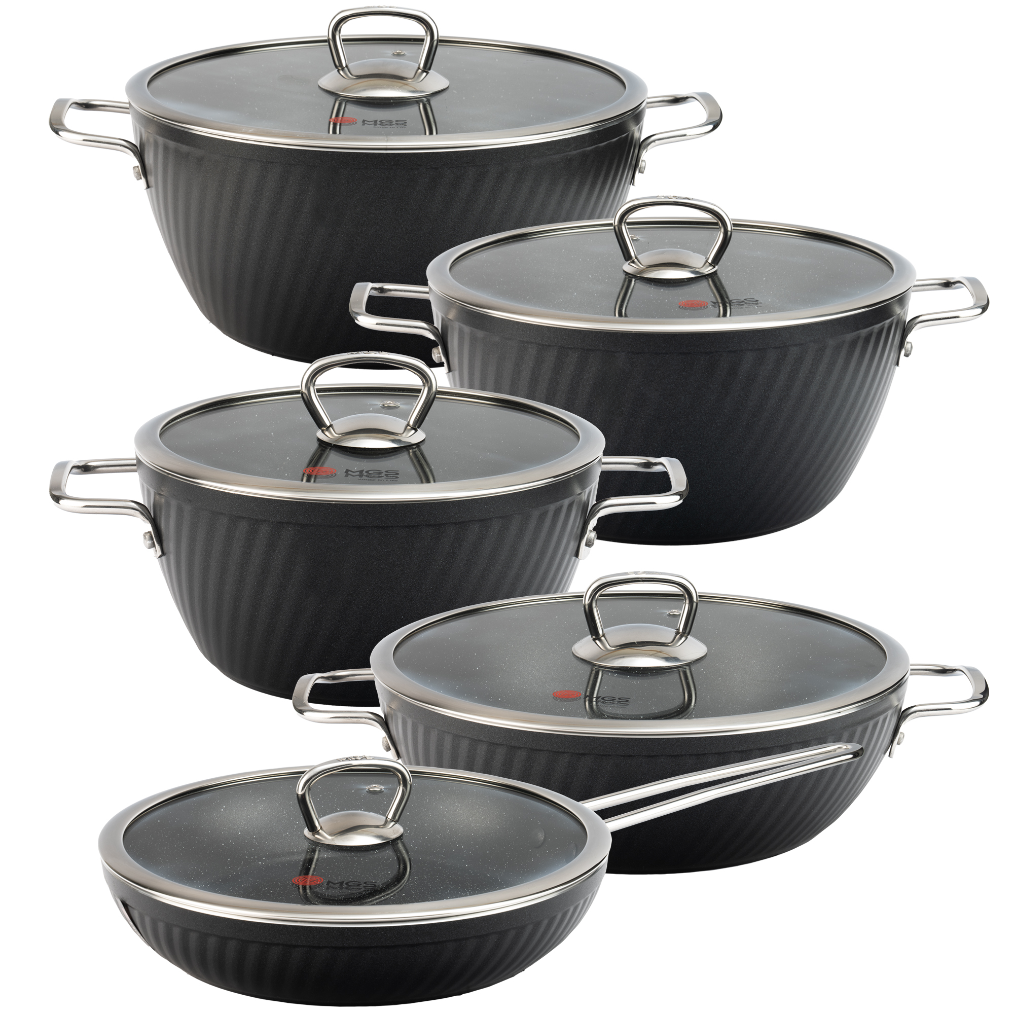سرویس قابلمه 10 پارچه فورج کد FR04S - مشکی