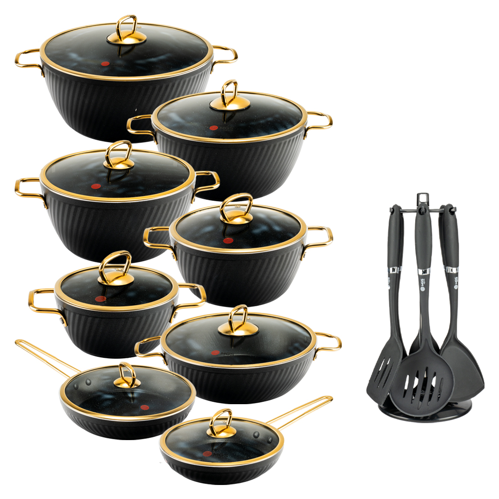 سرویس قابلمه 23 پارچه فورج کد FR04G - مشکی