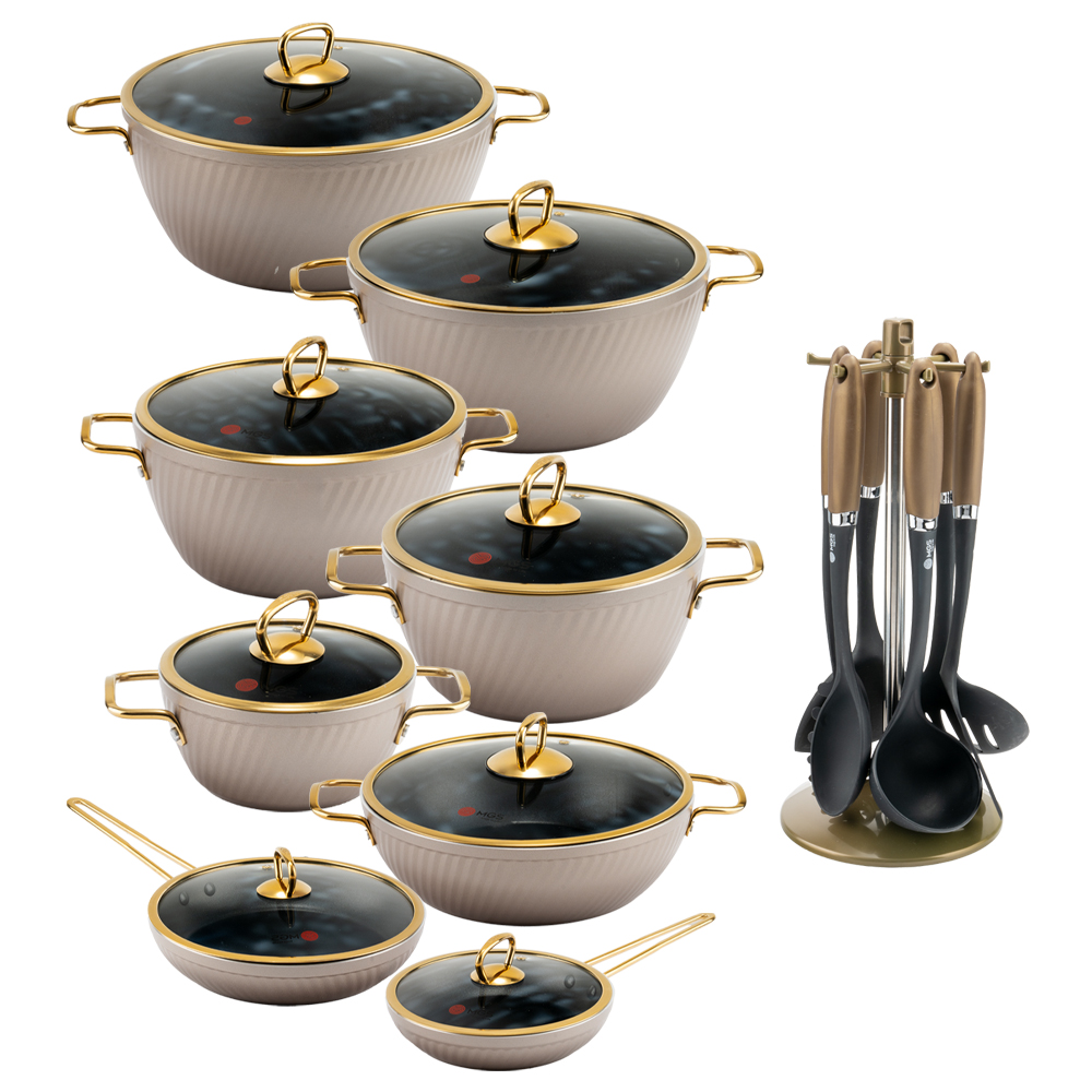 سرویس قابلمه 23 پارچه فورج کد FR04G - تیتانیوم